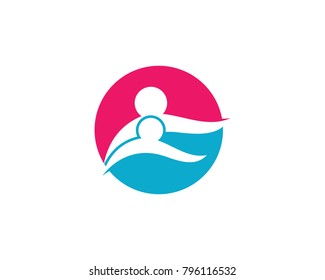 Adoption and community care Logo template vector icon