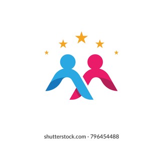 Adoption and Community care Logo template vector icon