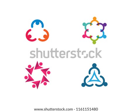 Adoption and community care Logo template vector icon