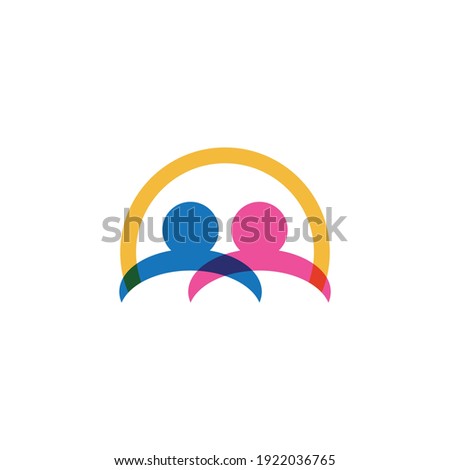 Adoption and community care Logo template vector