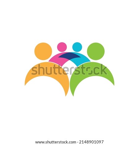 Adoption and community care Logo template vector illustration