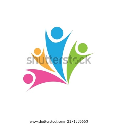 Adoption and community care Logo template vector