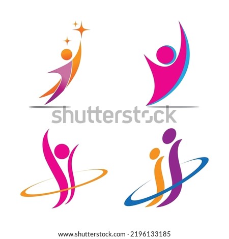 Adoption and community care Logo template vector 