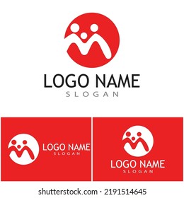 Vector de logotipo de adopción y cuidado comunitario