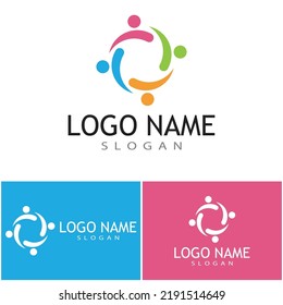 Vector de logotipo de adopción y cuidado comunitario