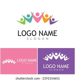 Vector de logotipo de adopción y cuidado comunitario