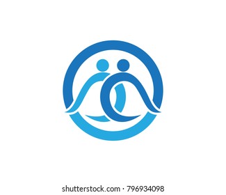 Adoption and community care logos template vector