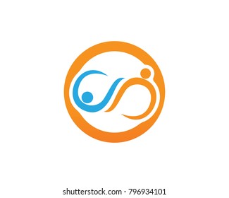 Adoption and community care logos template vector