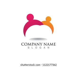 Adoption and community care template vector icon