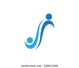 Adoption and community infinity care Logo template icon