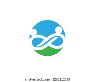 Adoption and community infinity care Logo template icon
