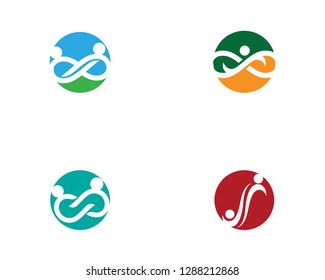 Adoption and community infinity care Logo template icon