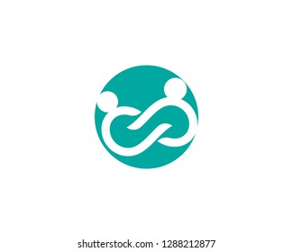 Adoption and community infinity care Logo template icon
