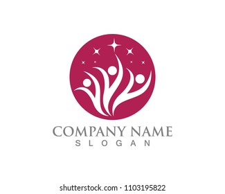 Adoption and community Logo template vector icon
