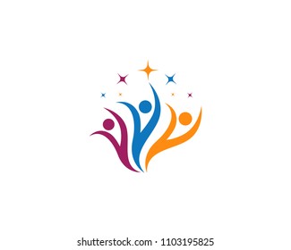 Adoption and community Logo template vector icon