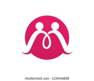 Adoption and community Logo template vector icon