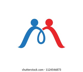 Adoption and community Logo template vector icon