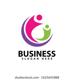 Adoption and community logo template vector icon