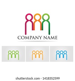 adoption and community, network and social icon design template