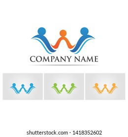 adoption and community, network and social icon design template