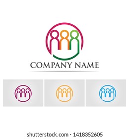 adoption and community, network and social icon design template