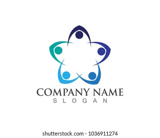 Adoption and community people logos and  symbols template