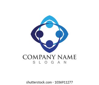 Adoption and community people logos and  symbols template