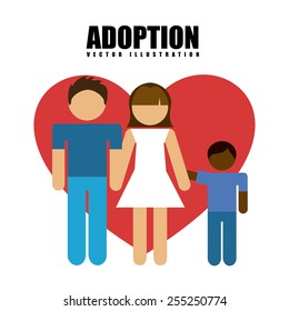 adoption concept design, vector illustration eps10 graphic 