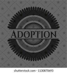 Adoption dark emblem. Retro