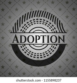 Adoption dark emblem. Retro