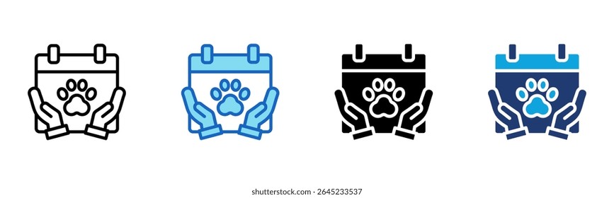 Icono de Evento de Adopción Multi Style Ilustración vectorial