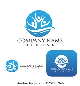 Adoption family care logo vector image