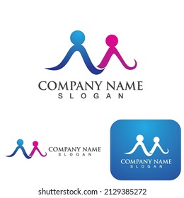 Adoption family care logo vector image