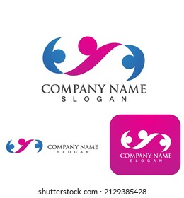 Adoption family care logo vector image