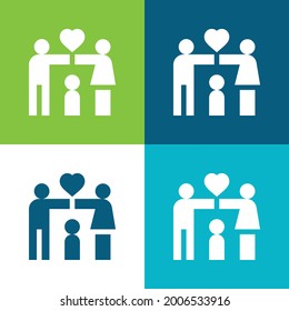 Adoption Flat four color minimal icon set