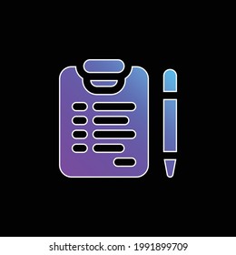 Adoption Form blue gradient vector icon