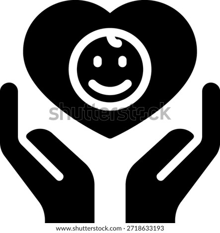 Adoption glyph icon illustration vector