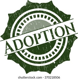 Adoption grunge style stamp