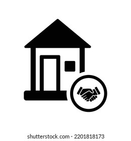 Adoption, harbourage, orphanage icon. Black vector graphics.