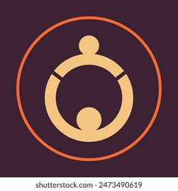 Adoption Icon abstract beautiful brown background vector illustration design