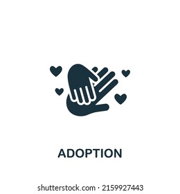 Adoption Icon. Monochrome Simple Psychology Icon For Templates, Web Design And Infographics