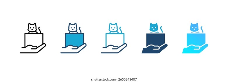 Adoption icon set multiple style collection