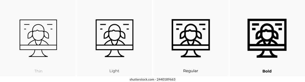 Adoption icon. Thin, Light Regular And Bold style design isolated on white background