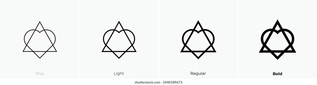 Adoption icon. Thin, Light Regular And Bold style design isolated on white background