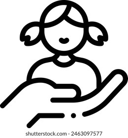 Adoption icon. Thin Linear Style Design Isolated On White Background