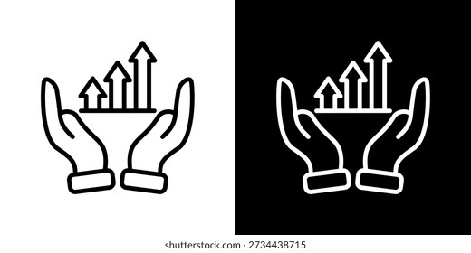 Adoption Likelihood Icon In Black and White Line Style