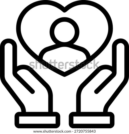 Adoption line icon illustration vector