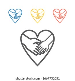 Adoption line icon. Vector signs for web graphics