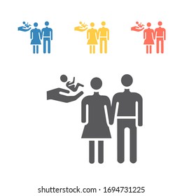 Adoption line icon. Vector signs for web graphics