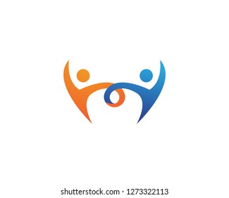 Adoption  Logo community logo template vector icon
